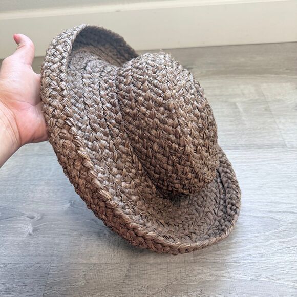Helen Kaminski Australia 100% Raffia Brown Brimmed Sun Hat. main image 7